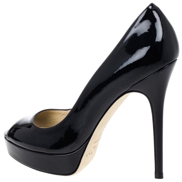 SOLD Jimmy Choo | Crown Peep Toe Platform Patent - Picture 16 of 16
